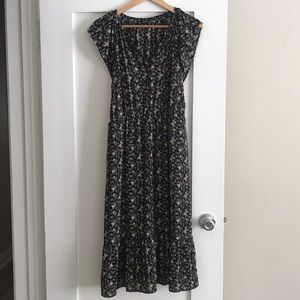 JCREW midi dress with ruffle hem